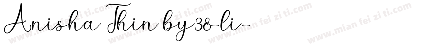 Anisha Thin by38-li字体转换